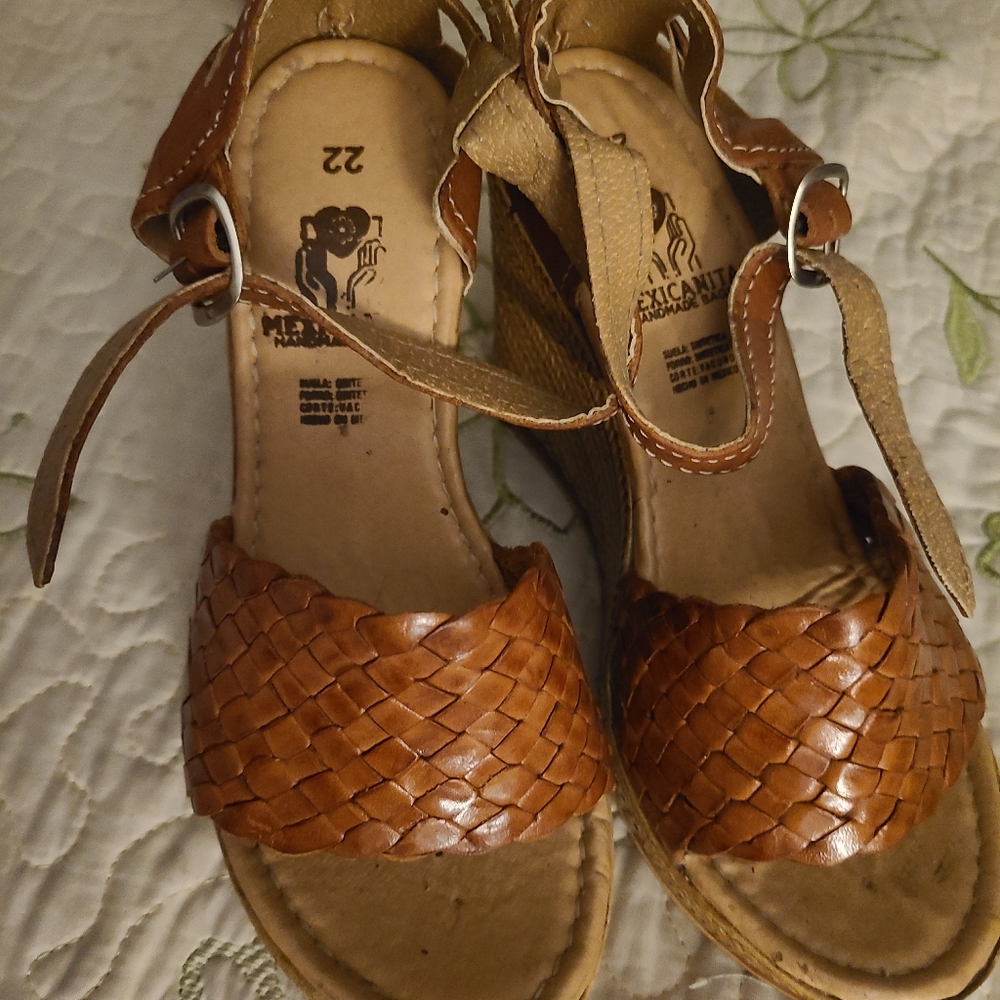 Mexican wedges shoes.